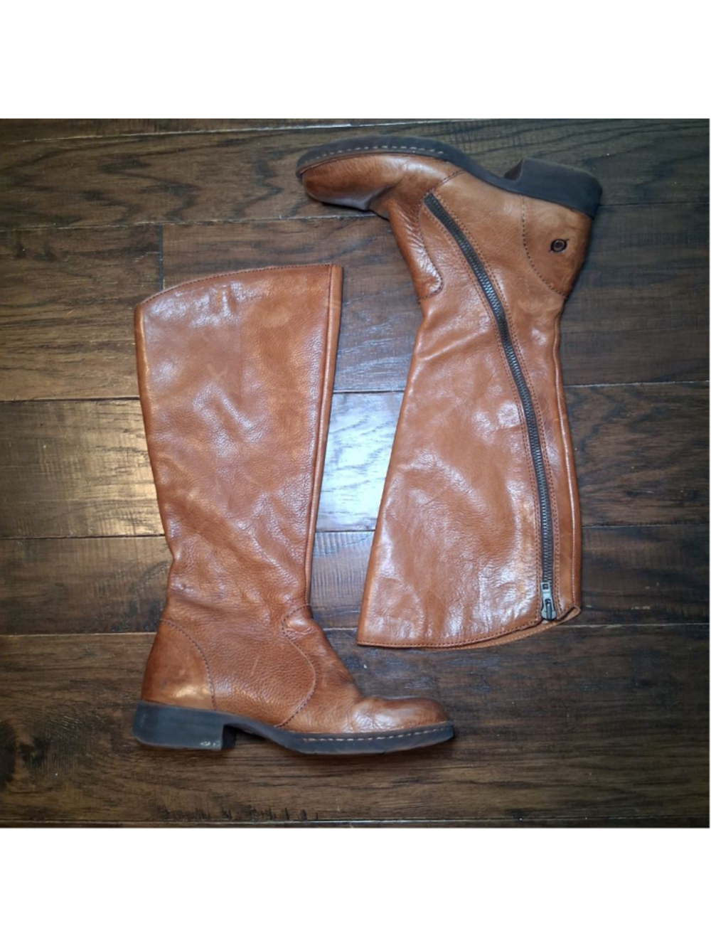 Born Laurette Cognac Leather Riding Boots - Picture 4 of 10